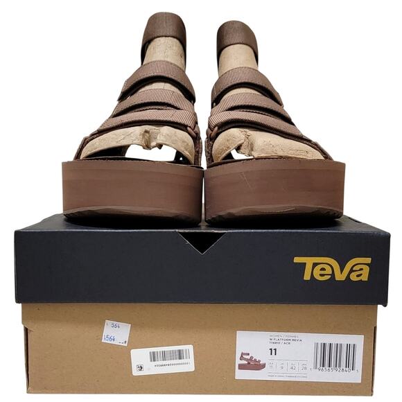 Teva Women Flatform Mevia Platform Gladiator Sandals Size US 10 Acorn Brown - Picture 6 of 6